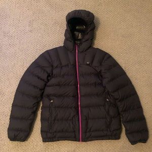 EUC near new MEC black puffer jacket Youth size 16